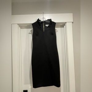 Calvin Klein black dress high collar size 6
